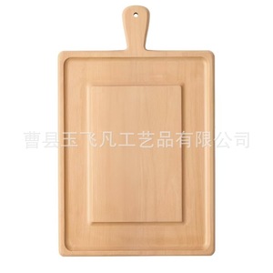 ถาดเสิร์ฟไม้เนื้อแข็ง 43x28 ซม. พร้อมหูจับ สำหรับใช้ในร้านอาหาร - Product Image 1