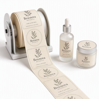 Autocollants en rouleau à peler facilement avec estampage à chaud personnalisé pour l'étiquetage des flacons d'huiles essentielles et des contenants de soins de la peau