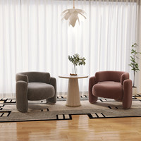 Fauteuil d'appoint individuel de luxe léger, chaise longue de détente pour salon de beauté, ensemble table et chaises pour réception d'hôtel ou de gîte