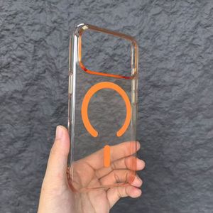 Étui de téléphone magnétique transparent de luxe à chargement sans fil pour iPhone 17 Air 16 15 14 13 12 11 Plus Pro Max, coque arrière <span class=keywords><strong>rigide</strong></span> en PC - Product Image 5