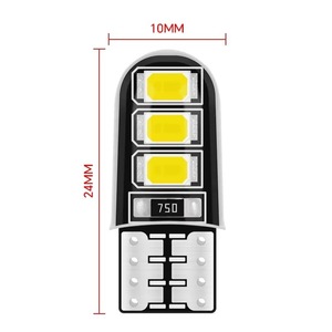 หลอดไฟ LED T10 W5W 750 6SMD 2835 สำหรับไฟภายในรถยนต์ หลอดซิลิโคนทรงโดม สำหรับไฟป้ายทะเบียน ไฟจอดรถ ระบบ Canbus Retrofit - Product Image 2