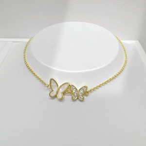 custom plata 925 silver summer 18k gold plated butterfly <b>bracelet</b> friendship women fashion gemstone <b>shell</b> hand chain <b>bracelets</b> - Product Image 5