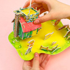Puzzles en papier 3D pour voitures, jouets de puzzle DIY, jouets éducatifs, cadeaux promotionnels pour enfants - Product Image 4
