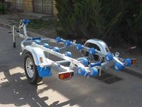 Remorque marine robuste galvanisée à chaud, capacité 750 kg, pour bateaux en PRV, bateaux pneumatiques et yachts