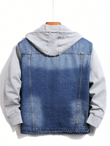 Chaquetas de hombre Blue Jeans Chaqueta de mezclilla Moda de hombre Estilo de ropa de calle Traje de lujo Chaqueta de invierno Logotipo personalizado Servicio Oem - Product Image 6