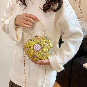 Women's 2026 Spring PU Single Strap Sequin Evening Bag with <b>Lock</b> Closure <b>Small</b> Size - Product Image 4