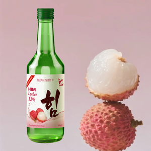 Bebida alcohólica de buena calidad de soju coreano con sabor a lichi a precio directo de licor de botella de vidrio de Vietnam - Product Image 1
