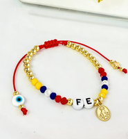 Bracelet artisanal en cuivre perlé pour femmes, bracelet en cordon coloré avec breloque carte du Venezuela, bijou ajustable, cadeau