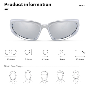 Солнцезащитные очки Schmonti 5119 Wrap Fashion <span class=keywords><strong>2026</strong></span>: Овальные, винтажные, в стиле Y2K, с защитой UV400, легкие, прочные, спортивные, для женщин, для активного отдыха, с логотипом - Product Image 5