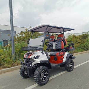 Voiturette de golf en gros 5-6 places avec batterie au plomb 48V, vitesse 30-50km/h, châssis en acier, autonomie 50-70km, électrique 6 places pour la route - Product Image 1