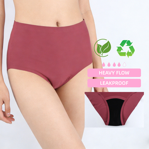 Professional Glued Full Brief Period Panties Postpartum High Waist Tummy Support Comfortable All Day Wear