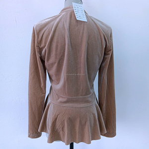 Veste en velours personnalisée pour femmes, style peplum, pour le bureau ou les occasions décontractées - Product Image 4