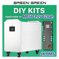 BASEN Stock UE 48V 280Ah 300Ah 315Ah LiFePO4 Boîtier de batterie DIY 15KWh 16KWh 32KWh Solaire Hors Réseau Domestique ESS Montage sur Rack