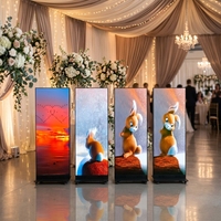 Afficheur LED, écran LED sur pied, affiche publicitaire LED portable, panneau LED WiFi USB, support d'affichage numérique intérieur