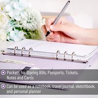 Classeurs A5, Couvertures de carnet en cuir, Couvertures de cahier rechargeables, Portefeuille-classeur, Classeur de planification à 6 anneaux pour cadeau