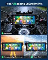 Écran tactile IPS 8 pouces 2CH 2K pour moto avec Carplay, TPMS, Carplay sans fil et Android Auto, étanche IP67, GPS