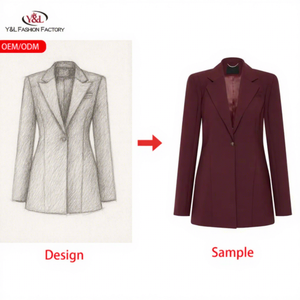Costume de blazer structuré sur mesure <span class=keywords><strong>pour</strong></span> femmes OEM ODM avec fermeture à double boutonnage, ensembles <span class=keywords><strong>pantalon</strong></span> deux pièces <span class=keywords><strong>pour</strong></span> femmes - Product Image 1