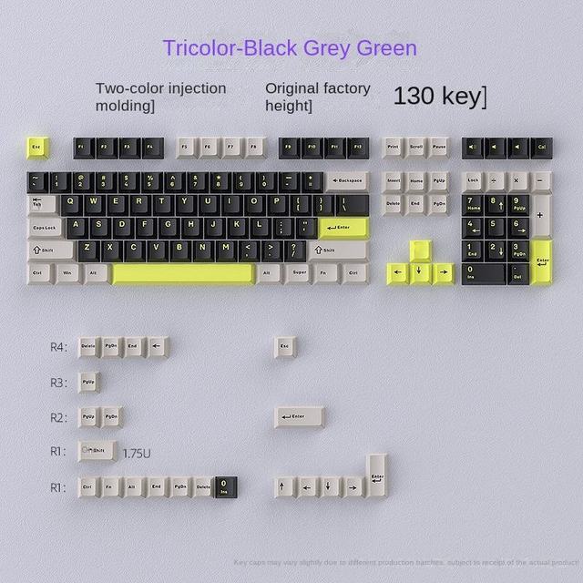 PBT Double Shot Custom Keycap Set Gaming Key Caps Cherry ProfileKeycaps for 61/64/68/84/87/100/104/108 Mechanical Keyboard