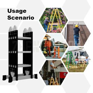 Escalera de extensión multiusos de aluminio ligero <span class=keywords><strong>Makita</strong></span>, herramienta de trabajo portátil y plegable de diseño moderno para uso en apartamentos - Product Image 1