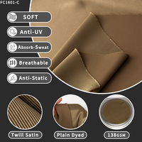 Tissu d'Abaya de Luxe Solide en Soie Brillante, Satin Nida de Haute Qualité en Polyester, Tissu Sergé pour Robe
