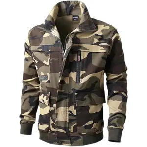 Traje de caza para deportes al aire libre para hombre, chaqueta de camuflaje impermeable, uniforme de trabajo de protección, muestra gratis