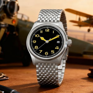 Oem Thời Trang Sang Trọng Tối Giản Màu Đen Quay Số Sáng Tay Thạch Anh Kinh Doanh Thép Không Gỉ Không Thấm Nước Đồng Hồ Mens Đồng Hồ Đeo Tay - Product Image 1