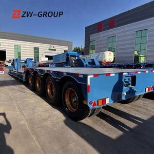 ZW Group Detachable Lowboy LowBed Semi Trailer 4 Axles Gooseneck Lowbed Semi Trailer - Product Image 1