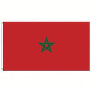 3x5Ft Morocco <b>Flag</b> Polyester With Two Brass Grommets Single Layer Wall Hanging Outdoor and Indoor Decor - Product Image 1