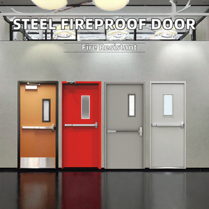 Venta Directa de Fábrica: Puerta de Entrada de Seguridad Contra Incendios, de Acero, con Clasificación de Resistencia al Fuego, para Hospital, Apertura Manual, Diseño Moderno - Product Image 2