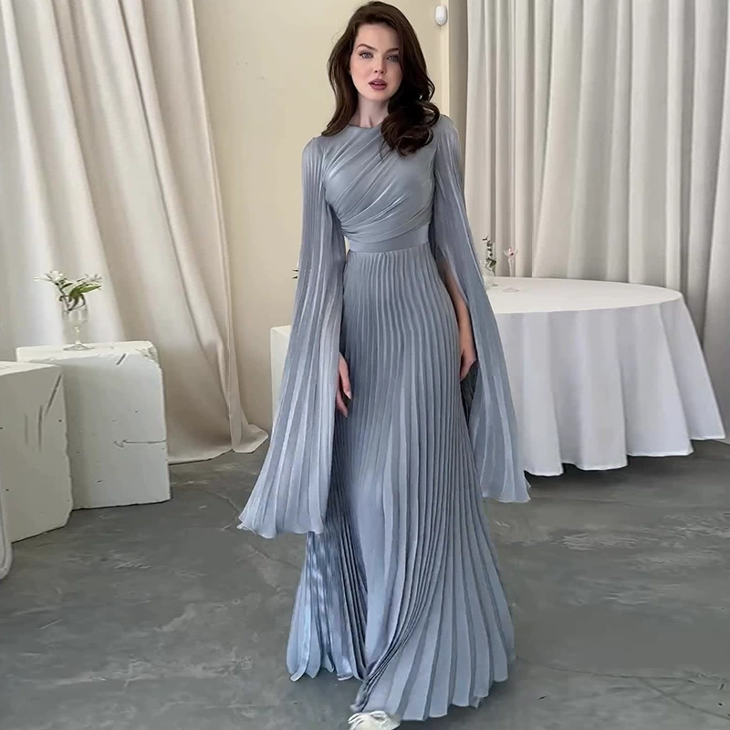 Chic Styles and Comfort in long grey maxi dress for Trendy Women