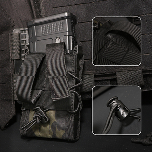 सामरिक एकल पत्रिका पाउच फास्ट संलग्न बेल्ट क्लिप होल्स्टर, 5.56 के लिए वाटरप्रूफ नायलॉन माग वाहक - Product Image 4