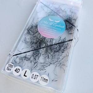 Cils en gros 4D/1000 coréen PBT Base pointue étroite Premade Fan Extension de cils usine Collé à chaud fabriqué à partir du Viet Nam - Product Image 2