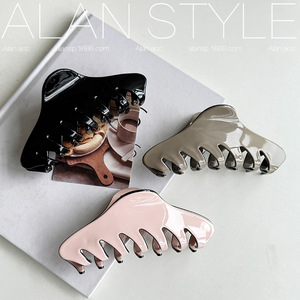 <span class=keywords><strong>Pince</strong></span> à cheveux en acétate de style français, grande taille, design minimaliste, <span class=keywords><strong>pour</strong></span> femmes, <span class=keywords><strong>pour</strong></span> un coiffage <span class=keywords><strong>facile</strong></span> du <span class=keywords><strong>chignon</strong></span> - Product Image 4
