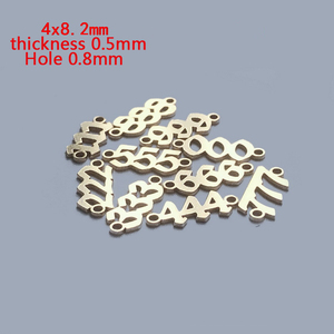 <span class=keywords><strong>Ciondolo</strong></span> Numero Angelo in Oro 14K Placcato, 4*8.2mm, Numeri Fortunati 0-9, Connettori per Creazione di Gioielli Fai-da-Te - Product Image 3