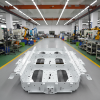 Châssis de base de machine industrielle en acier soudé courbé robuste sur mesure, revêtu par poudrage, fournisseur par contrat