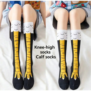 Novelty Chicken Leg Long <b>Socks</b>, Thin Breathable Chicken Claw Stockings, Slimming High Tube <b>Socks</b> For Women, Casual Sports - Product Image 5