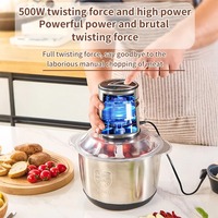 Hachoir Électrique Portable 5L en Acier Inoxydable, Broyeur Alimentaire Multifonctionnel, Trancheuse à Légumes, Robot Culinaire pour Bébé, Hachoir de Cuisine