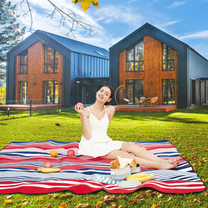 Manta <span class=keywords><strong>de</strong></span> Picnic Impermeable, Manta <span class=keywords><strong>de</strong></span> <span class=keywords><strong>Camping</strong></span> <span class=keywords><strong>de</strong></span> Forro Polar Suave y Delgada, Manta Plegable Portátil para Senderismo y Festivales - Product Image 1