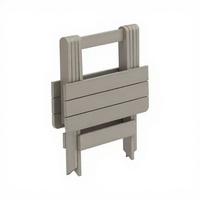 Table et chaises de jardin en plastique HIPS imitation bois, haute résistance, pour extérieur – Vente chaude