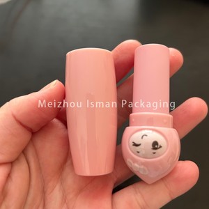 ISMAN Schattige 3,5g Roze Lippenstift Tube voor Meisjes met Papieren Verpakking Plastic ABS Kinder Lippenbalsem Verpakking Groothandel Aangepaste <span class=keywords><strong>Logo</strong></span> - Product Image 4