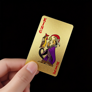 Jeu de Mahjong et de <span class=keywords><strong>Poker</strong></span> en Plastique Anti-plis, Cartes Dorées Étanche, <span class=keywords><strong>Table</strong></span> de Jeu pour Bars et Fêtes - Product Image 4