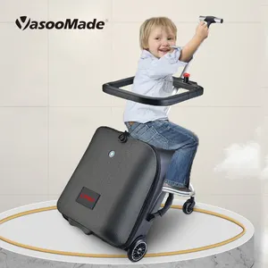 Custom Travelling Bags Foldable Carry On Ride On Children Kids Scooter Travel Trolley Cart Suitcase Luggage For Kids