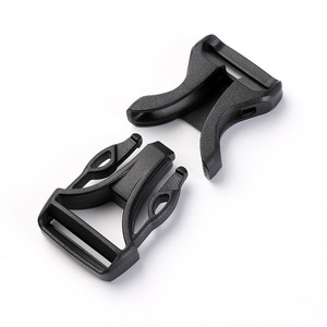 หัวเข็มขัดพลาสติกแบบปรับได้ 25 มม. สีดำ อุปกรณ์เสริมสายสะพายกระเป๋าเป้สะพายหลัง ห่วงรูปตัว D ตัวล็อคแบบสแนป น้ำหนักเบา ทนทานต่อการสึกหรอ สปริง 2024 - Product Image 1