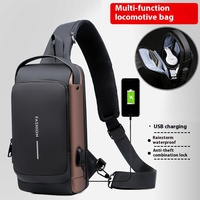Bolso Bandolera Antirrobo para Hombre 2026, Moderno y Elegante, con Cierre USB Codificado, Impermeable, con Logotipo Personalizado, Hecho de Nailon