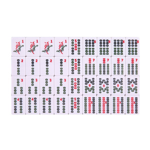 Mini Portable Travel <b>Mahjong</b> 28mm Melamine <b>Set</b> With Arabic Numbers And English Labels For Indoor Gaming - Product Image 3