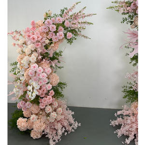 ฉากหลังงานแต่งงาน ดอกไม้ประดิษฐ์ ตกแต่งเวทีงานแต่งงาน ซุ้มดอกไม้รูปแตรสำหรับงานปาร์ตี้ - Product Image 6