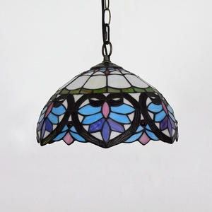 30cm Mediterráneo creativo azul barroco amor decorativo colgante luz Tiffany' de vidrio retro Bar restaurante café iluminación - Product Image 6