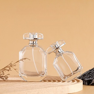 Flacon <span class=keywords><strong>de</strong></span> parfum <span class=keywords><strong>ou</strong></span> d'huile cosmétique en verre octogonal recyclable au design moderne et unique, 30 ml, 50 ml, 100 ml, avec couvercle en acrylique - Product Image 2