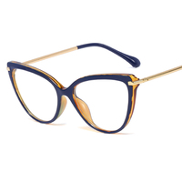 Lunettes de soleil rétro œil de chat pour femmes, monture de lunettes de marque de luxe, lunettes de créateur, lunettes œil de chat transparentes, lunettes pour femmes