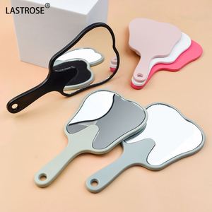 Cute Teeth Handle Handheld <b>Makeup</b> Mirror with Lighting New Dental Promotion Advertising Plastic Mirror <b>Makeup</b> <b>Tool</b> - Product Image 4